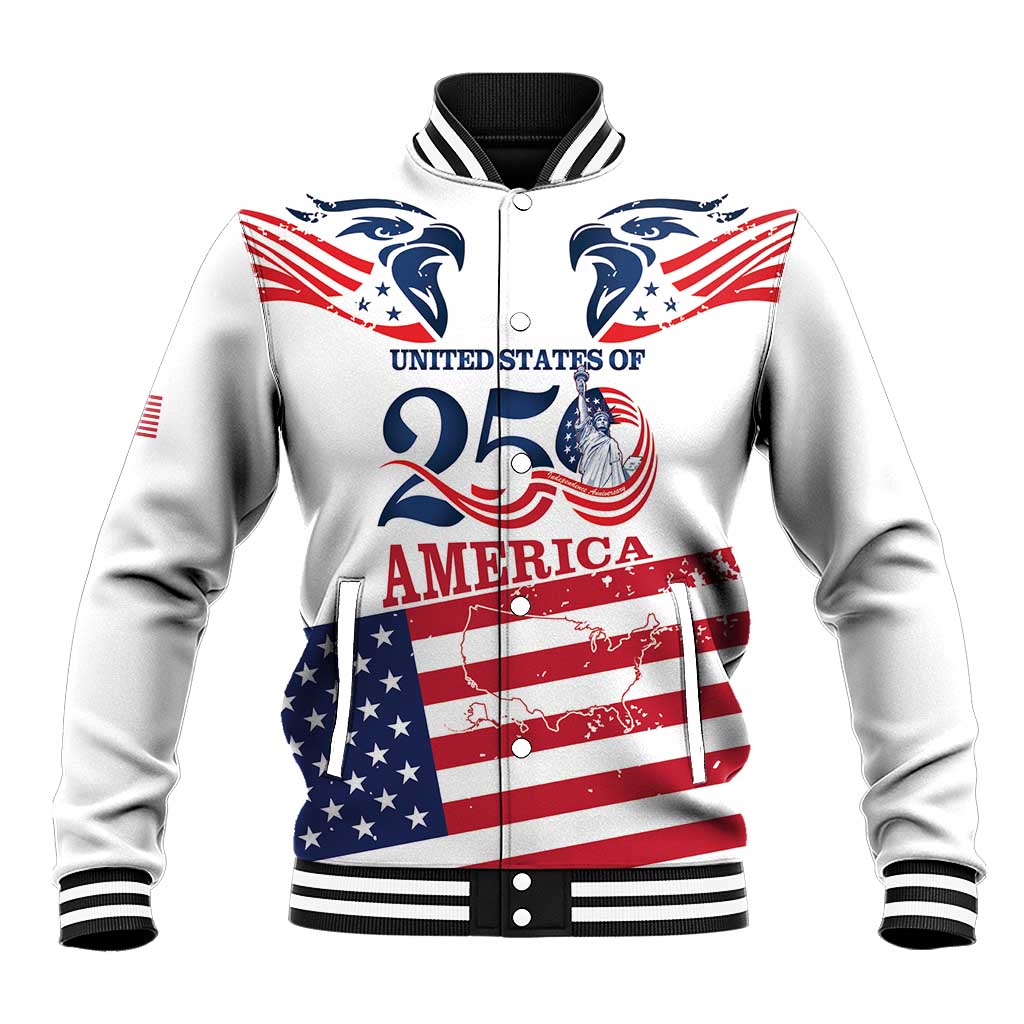 Personalized United States 250th Anniversary Baseball Jacket USA 4th Of July Proud - Wonder Print Shop