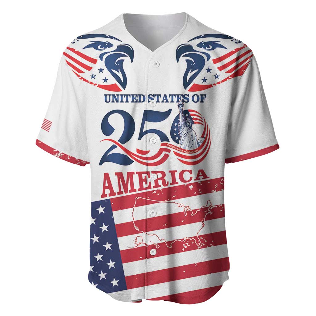 Personalized United States 250th Anniversary Baseball Jersey USA 4th Of July Proud - Wonder Print Shop