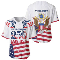 Personalized United States 250th Anniversary Baseball Jersey USA 4th Of July Proud - Wonder Print Shop