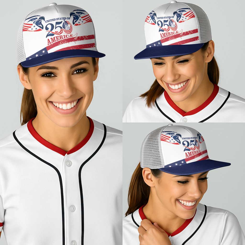 United States 250th Anniversary Baseball Net Cap USA 4th Of July Proud - Wonder Print Shop
