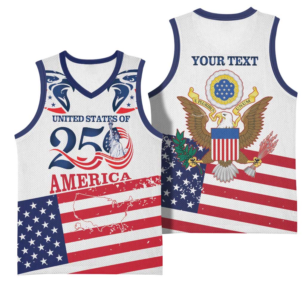 Personalized United States 250th Anniversary Basketball Jersey USA 4th Of July Proud - Wonder Print Shop