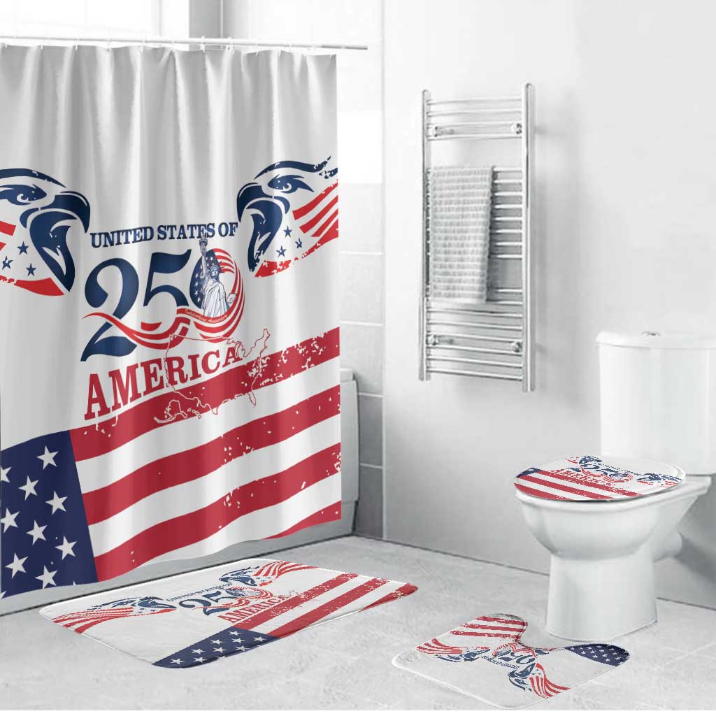 United States 250th Anniversary Bathroom Set USA 4th Of July Proud - Wonder Print Shop