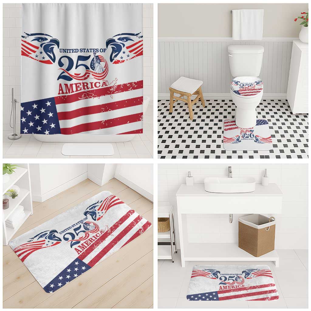 United States 250th Anniversary Bathroom Set USA 4th Of July Proud - Wonder Print Shop
