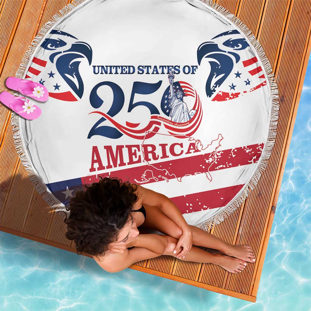 United States 250th Anniversary Beach Blanket USA 4th Of July Proud - Wonder Print Shop