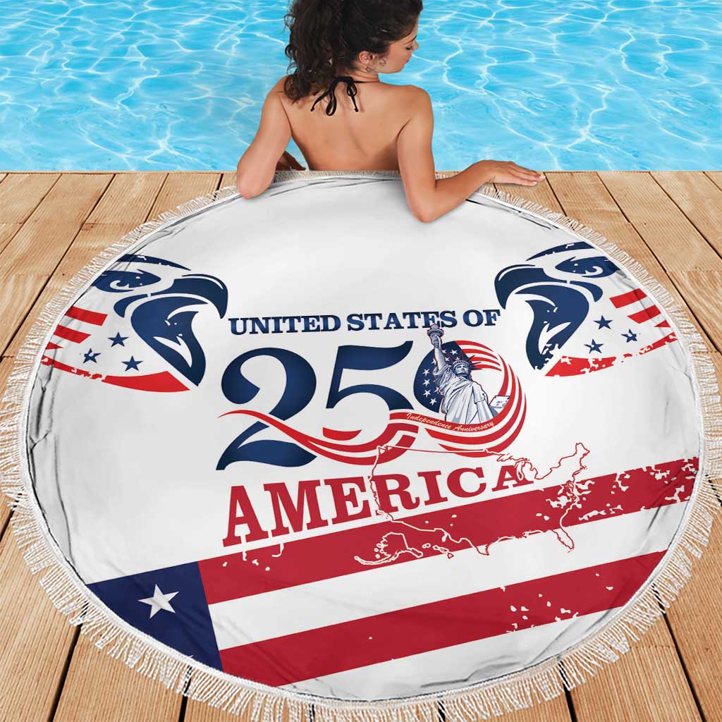 United States 250th Anniversary Beach Blanket USA 4th Of July Proud - Wonder Print Shop