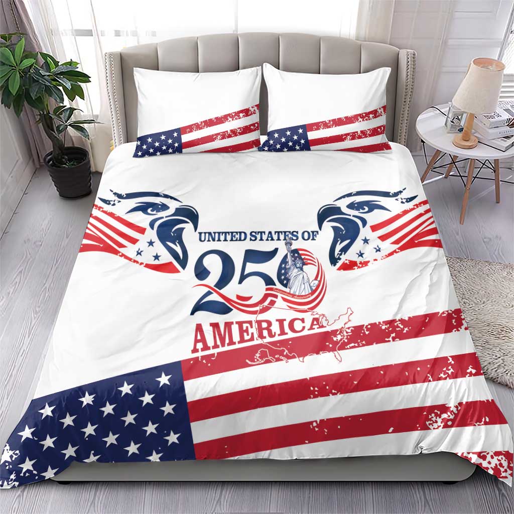 United States 250th Anniversary Bedding Set USA 4th Of July Proud - Wonder Print Shop