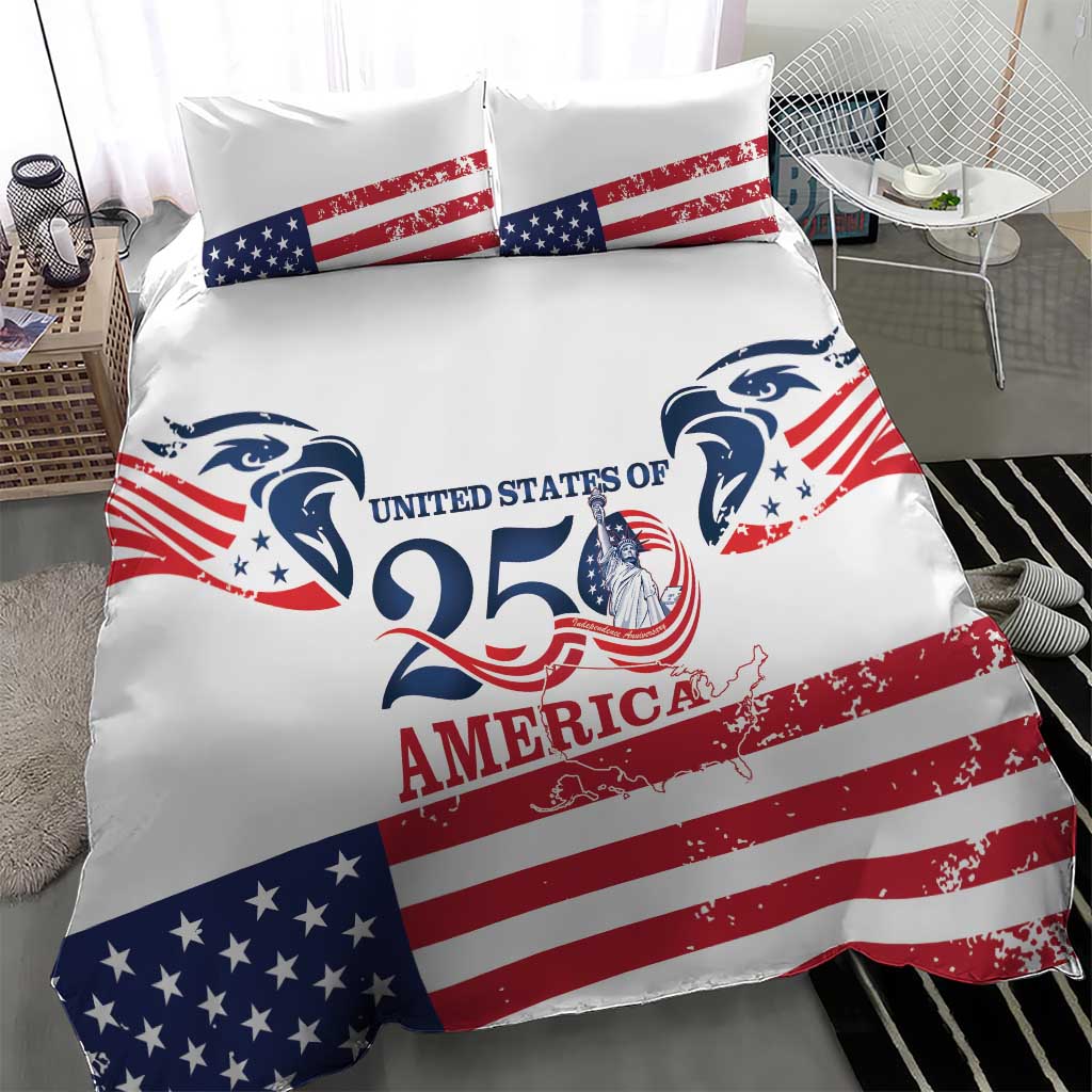 United States 250th Anniversary Bedding Set USA 4th Of July Proud - Wonder Print Shop