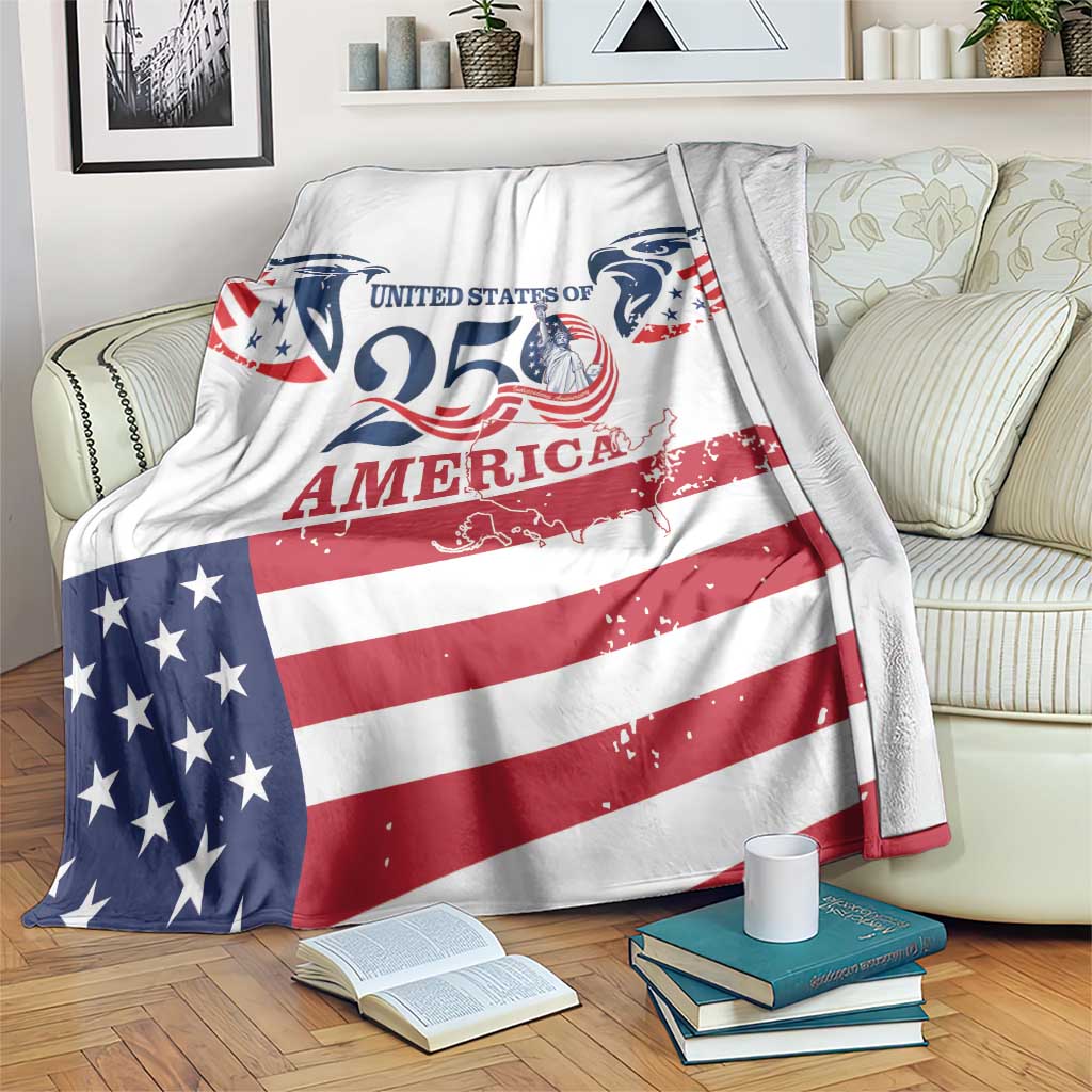 United States 250th Anniversary Blanket USA 4th Of July Proud - Wonder Print Shop