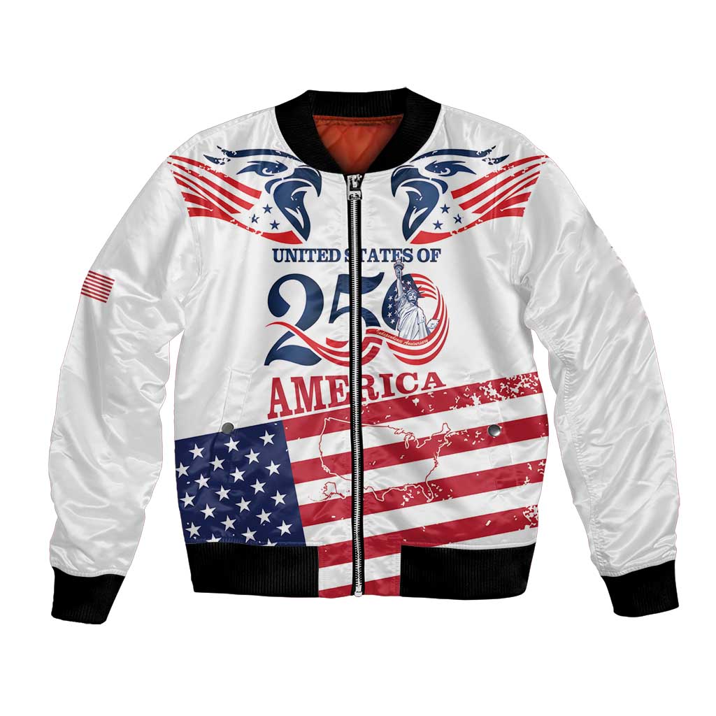 Personalized United States 250th Anniversary Bomber Jacket USA 4th Of July Proud - Wonder Print Shop