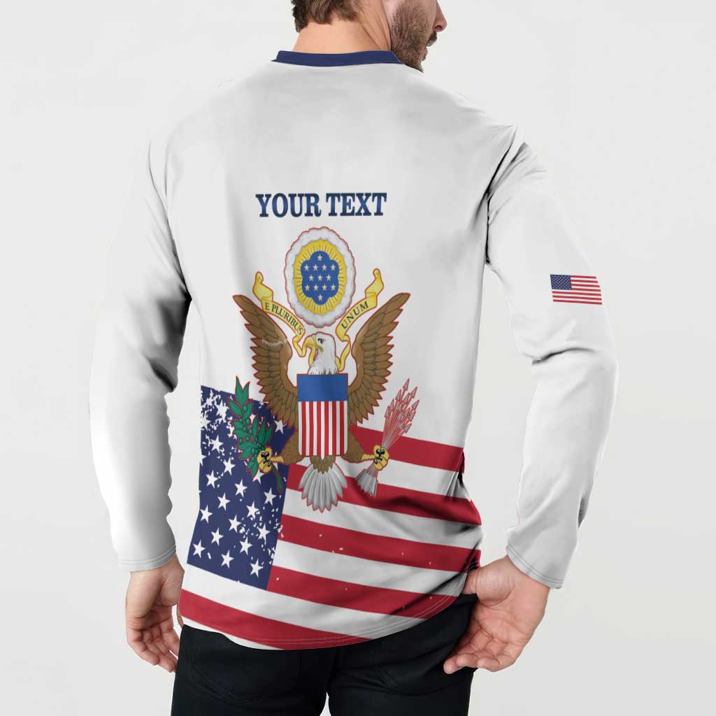 Personalized United States 250th Anniversary Button Sweatshirt USA 4th Of July Proud - Wonder Print Shop