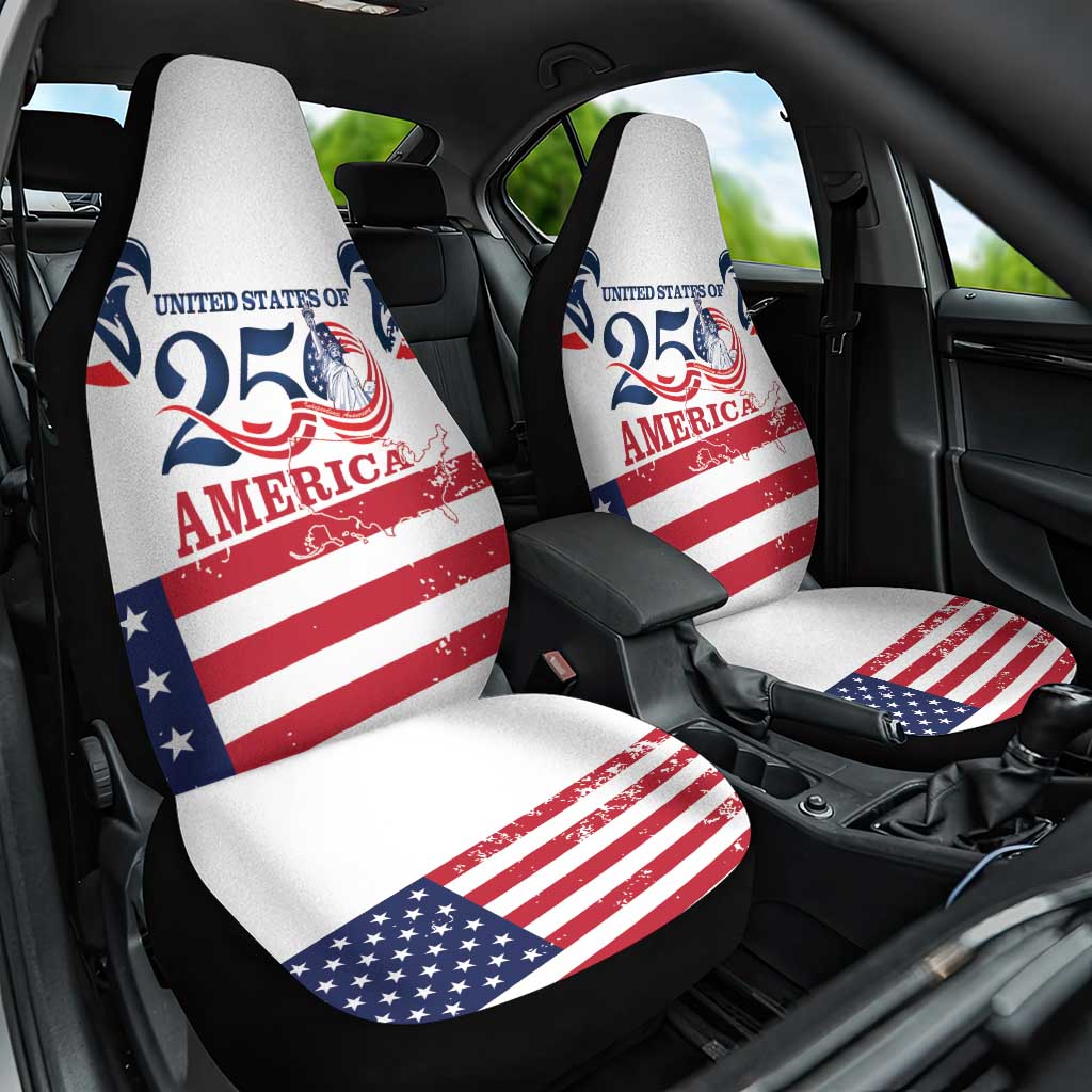 United States 250th Anniversary Car Seat Cover USA 4th Of July Proud - Wonder Print Shop