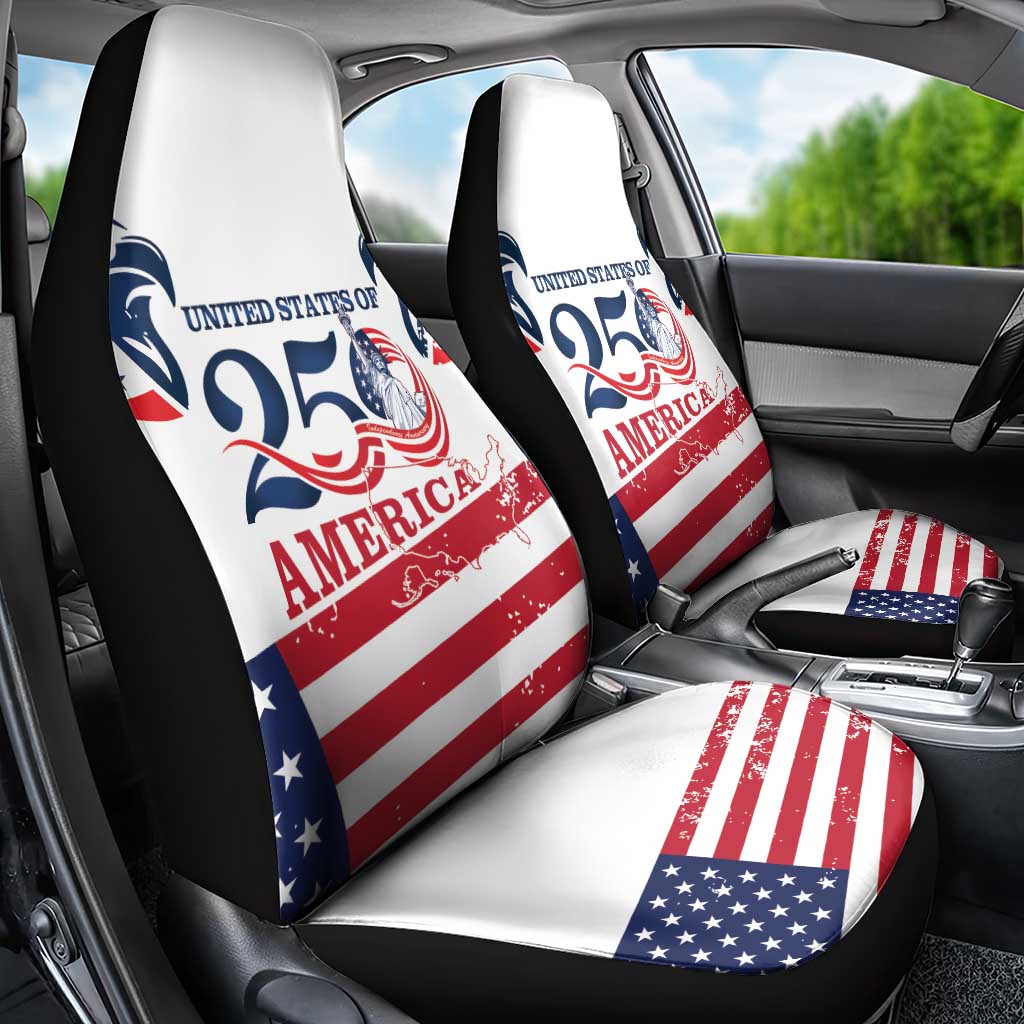 United States 250th Anniversary Car Seat Cover USA 4th Of July Proud - Wonder Print Shop