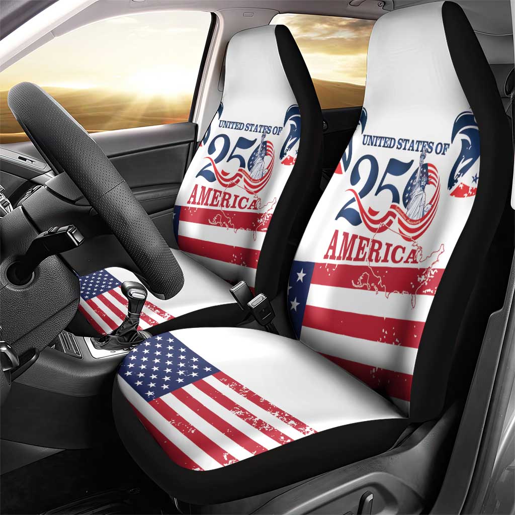 United States 250th Anniversary Car Seat Cover USA 4th Of July Proud - Wonder Print Shop