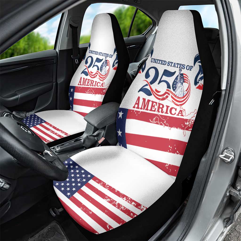 United States 250th Anniversary Car Seat Cover USA 4th Of July Proud - Wonder Print Shop