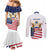 Personalized United States 250th Anniversary Couples Matching Mermaid Dress and Long Sleeve Button Shirt USA 4th Of July Proud - Wonder Print Shop