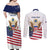 Personalized United States 250th Anniversary Couples Matching Off Shoulder Maxi Dress and Long Sleeve Button Shirt USA 4th Of July Proud - Wonder Print Shop