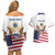 Personalized United States 250th Anniversary Couples Matching Off Shoulder Short Dress and Hawaiian Shirt USA 4th Of July Proud - Wonder Print Shop