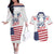 Personalized United States 250th Anniversary Couples Matching Off The Shoulder Long Sleeve Dress and Hawaiian Shirt USA 4th Of July Proud - Wonder Print Shop