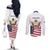 Personalized United States 250th Anniversary Couples Matching Off The Shoulder Long Sleeve Dress and Long Sleeve Button Shirt USA 4th Of July Proud - Wonder Print Shop