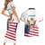 Personalized United States 250th Anniversary Couples Matching Short Sleeve Bodycon Dress and Hawaiian Shirt USA 4th Of July Proud - Wonder Print Shop