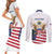 Personalized United States 250th Anniversary Couples Matching Short Sleeve Bodycon Dress and Long Sleeve Button Shirt USA 4th Of July Proud - Wonder Print Shop