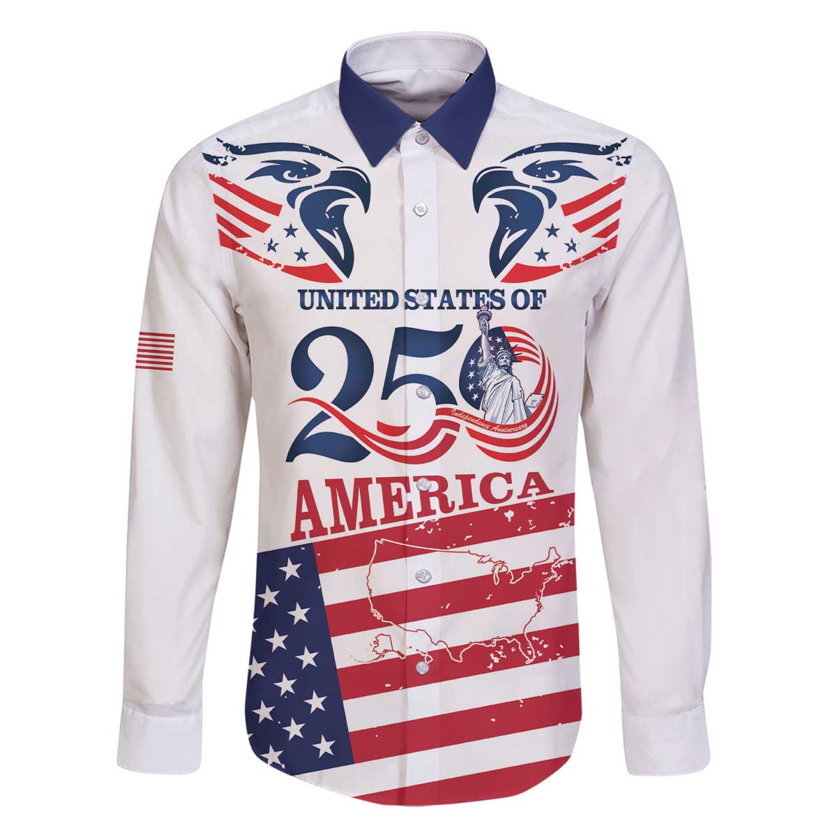 Personalized United States 250th Anniversary Family Matching Off The Shoulder Long Sleeve Dress and Hawaiian Shirt USA 4th Of July Proud - Wonder Print Shop