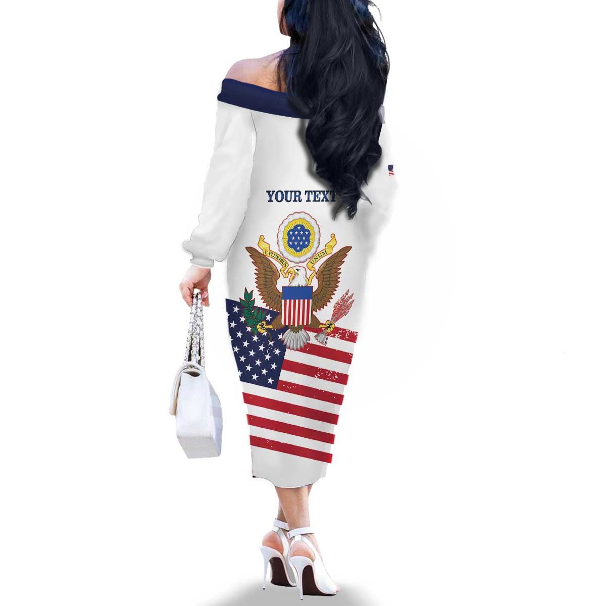Personalized United States 250th Anniversary Family Matching Off The Shoulder Long Sleeve Dress and Hawaiian Shirt USA 4th Of July Proud - Wonder Print Shop