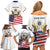 Personalized United States 250th Anniversary Family Matching Off Shoulder Short Dress and Hawaiian Shirt USA 4th Of July Proud - Wonder Print Shop