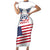 Personalized United States 250th Anniversary Family Matching Short Sleeve Bodycon Dress and Hawaiian Shirt USA 4th Of July Proud - Wonder Print Shop