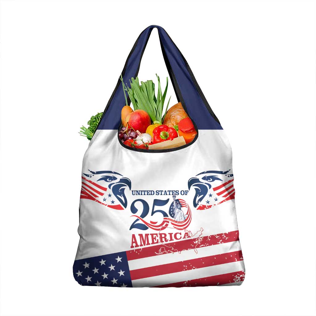 United States 250th Anniversary Grocery Bag USA 4th Of July Proud - Wonder Print Shop