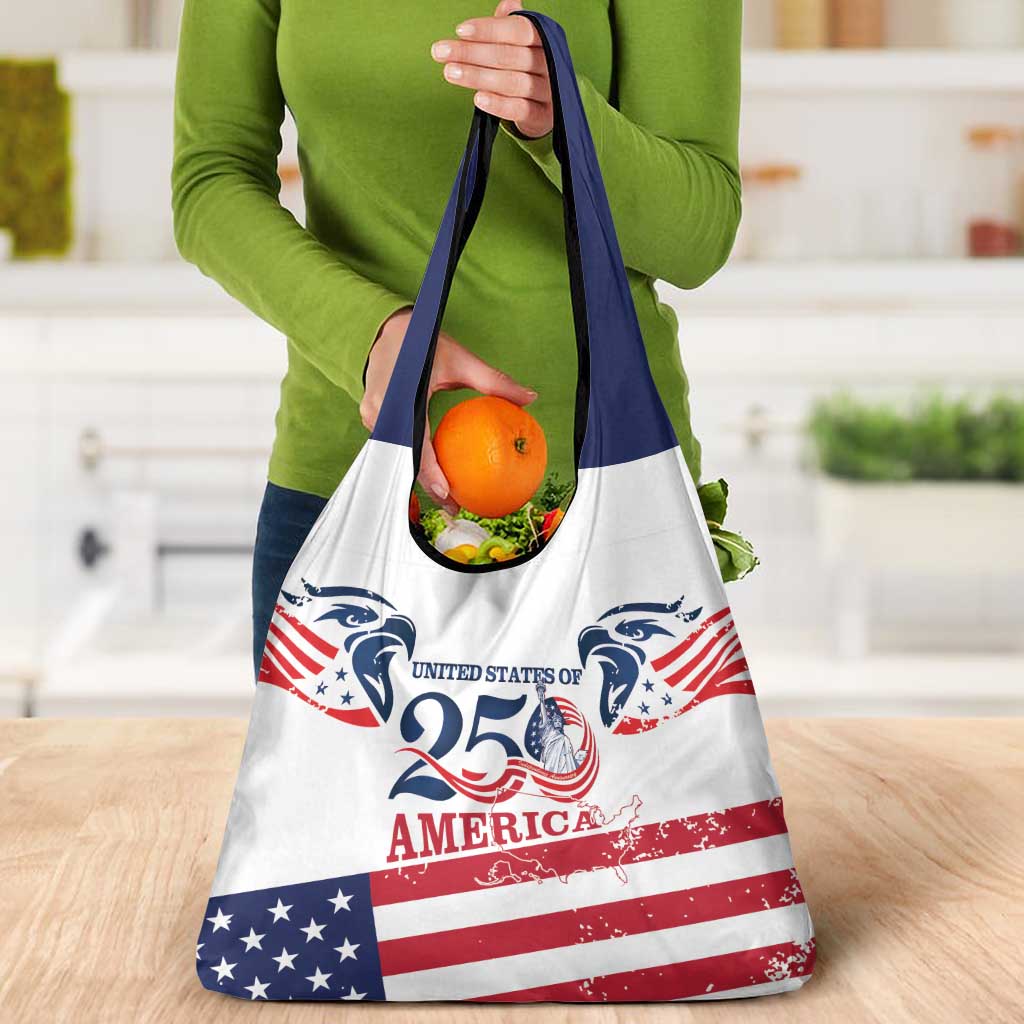 United States 250th Anniversary Grocery Bag USA 4th Of July Proud - Wonder Print Shop