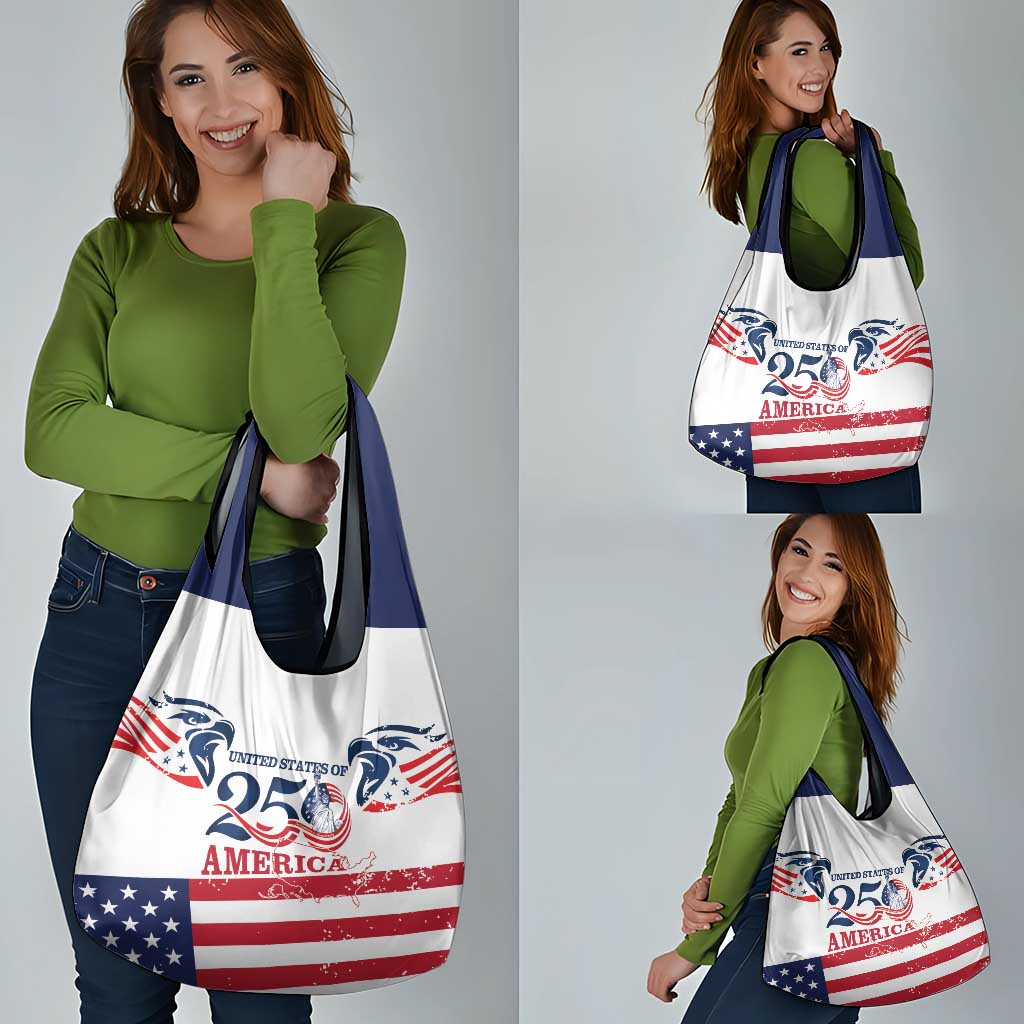 United States 250th Anniversary Grocery Bag USA 4th Of July Proud - Wonder Print Shop