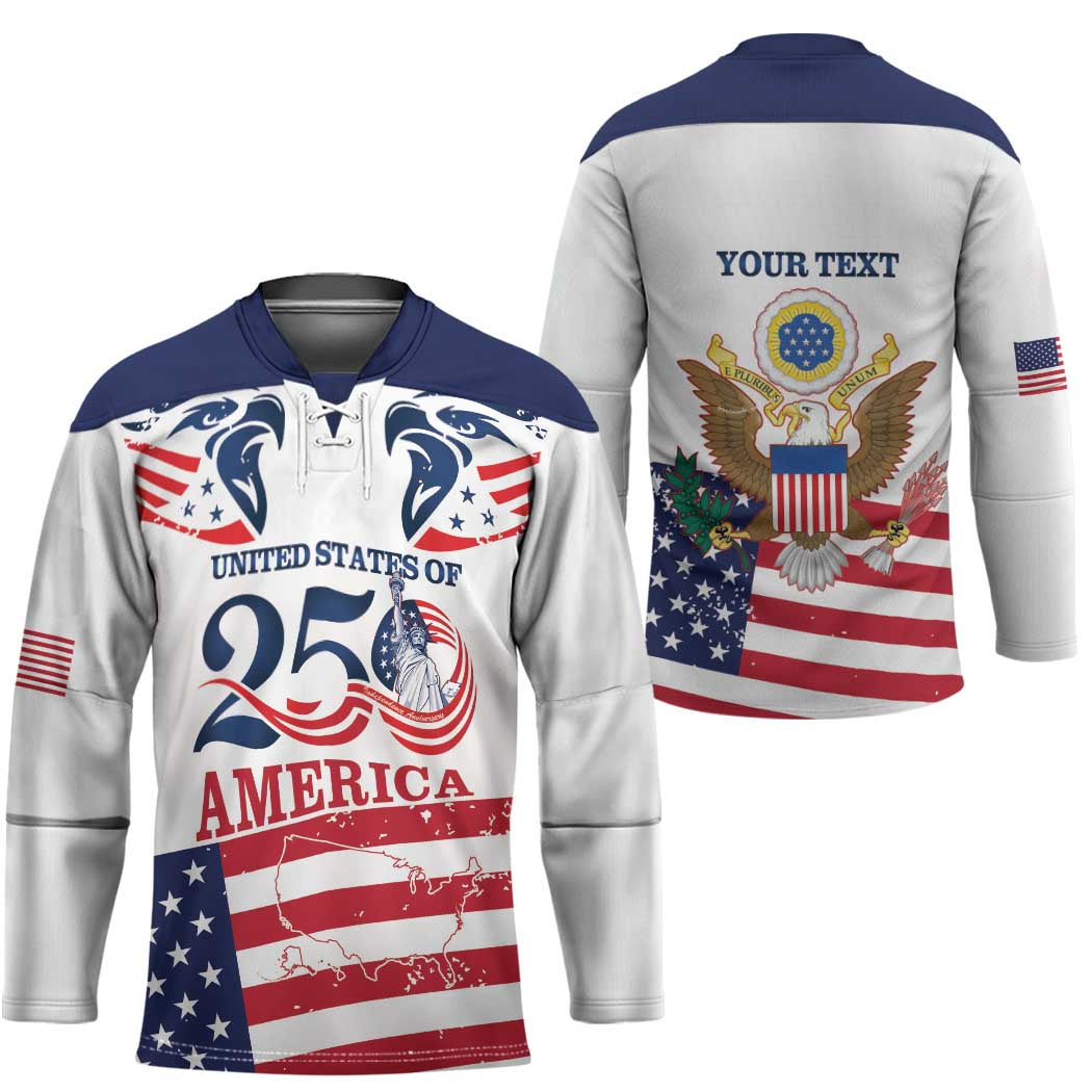 Personalized United States 250th Anniversary Hockey Jersey USA 4th Of July Proud - Wonder Print Shop