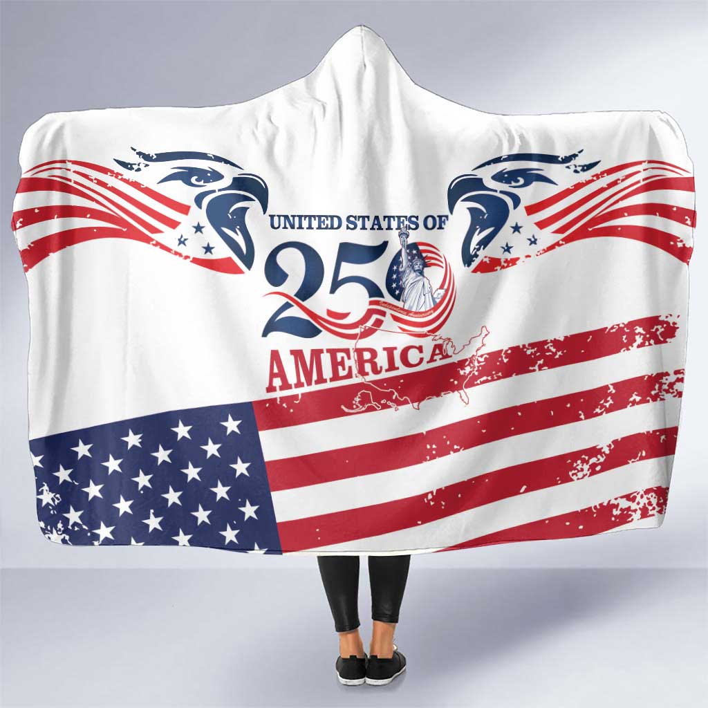 United States 250th Anniversary Hooded Blanket USA 4th Of July Proud - Wonder Print Shop