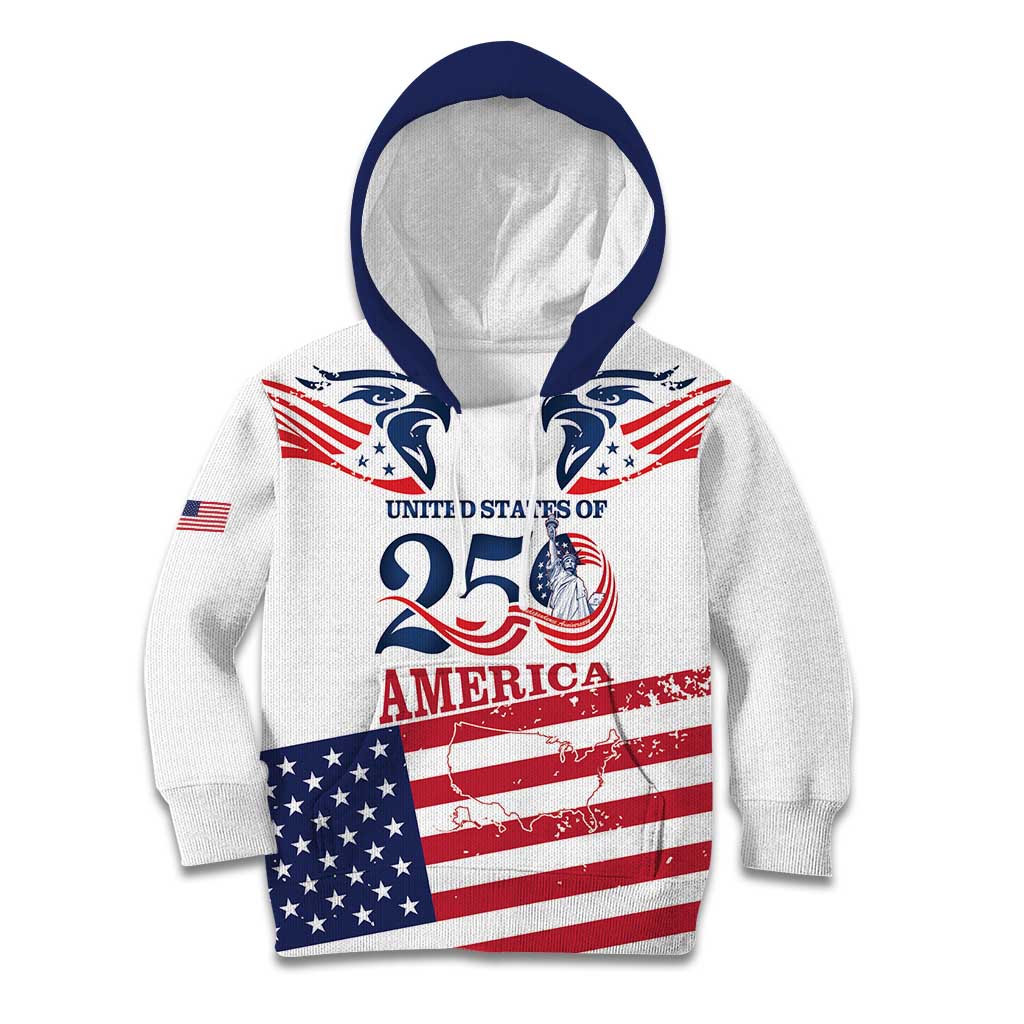 Personalized United States 250th Anniversary Kid Hoodie USA 4th Of July Proud - Wonder Print Shop