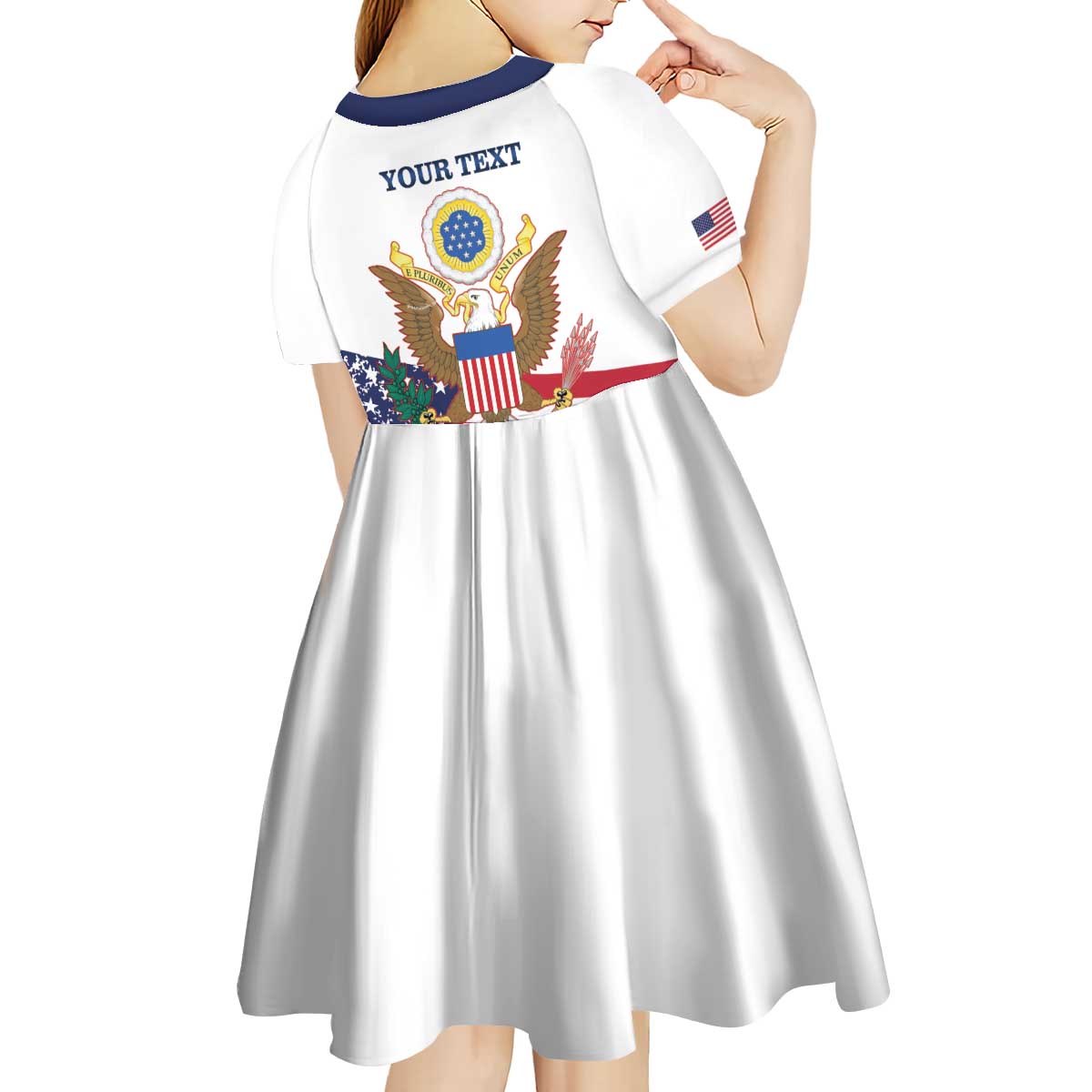 Personalized United States 250th Anniversary Kid Short Sleeve Dress USA 4th Of July Proud - Wonder Print Shop