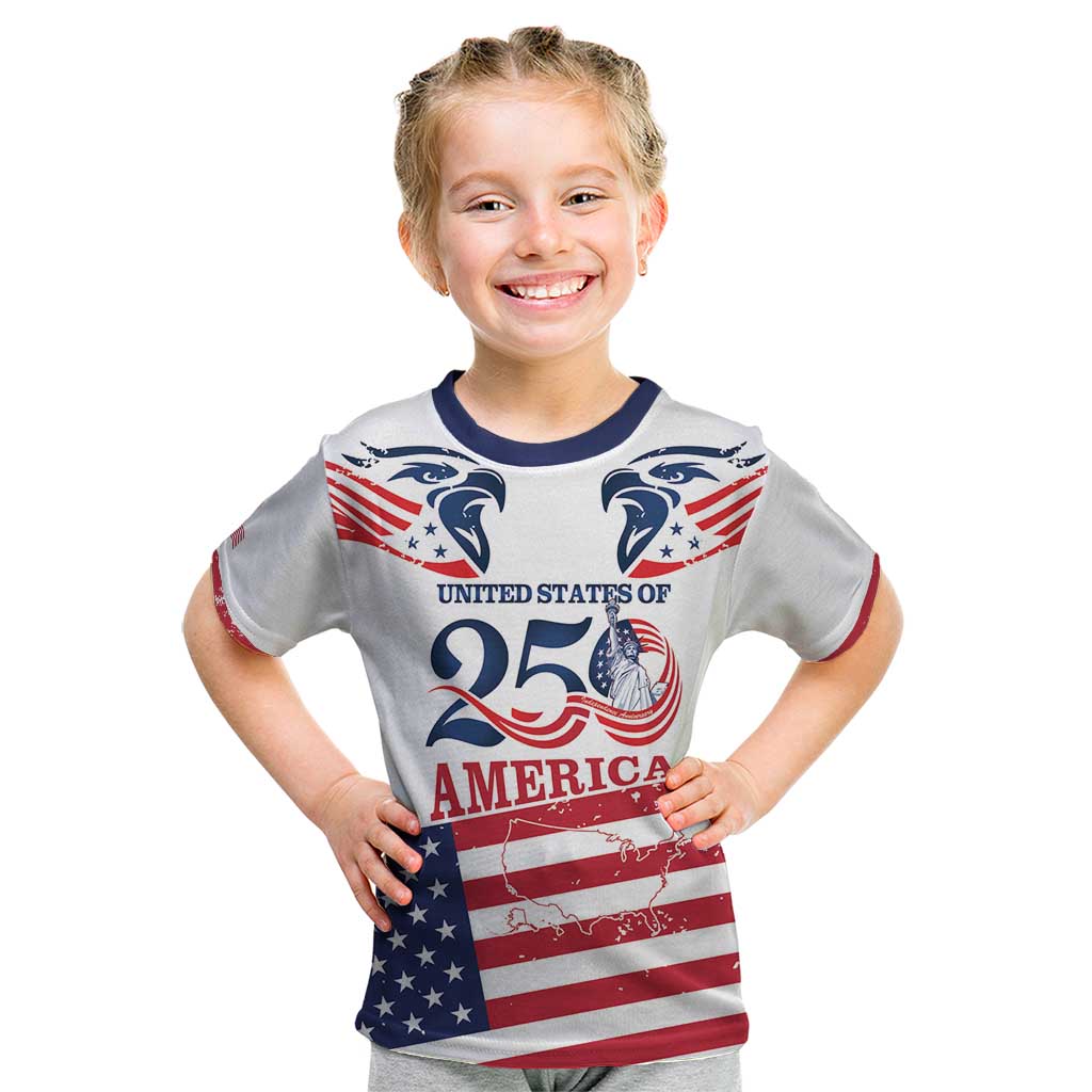 Personalized United States 250th Anniversary Kid T Shirt USA 4th Of July Proud - Wonder Print Shop