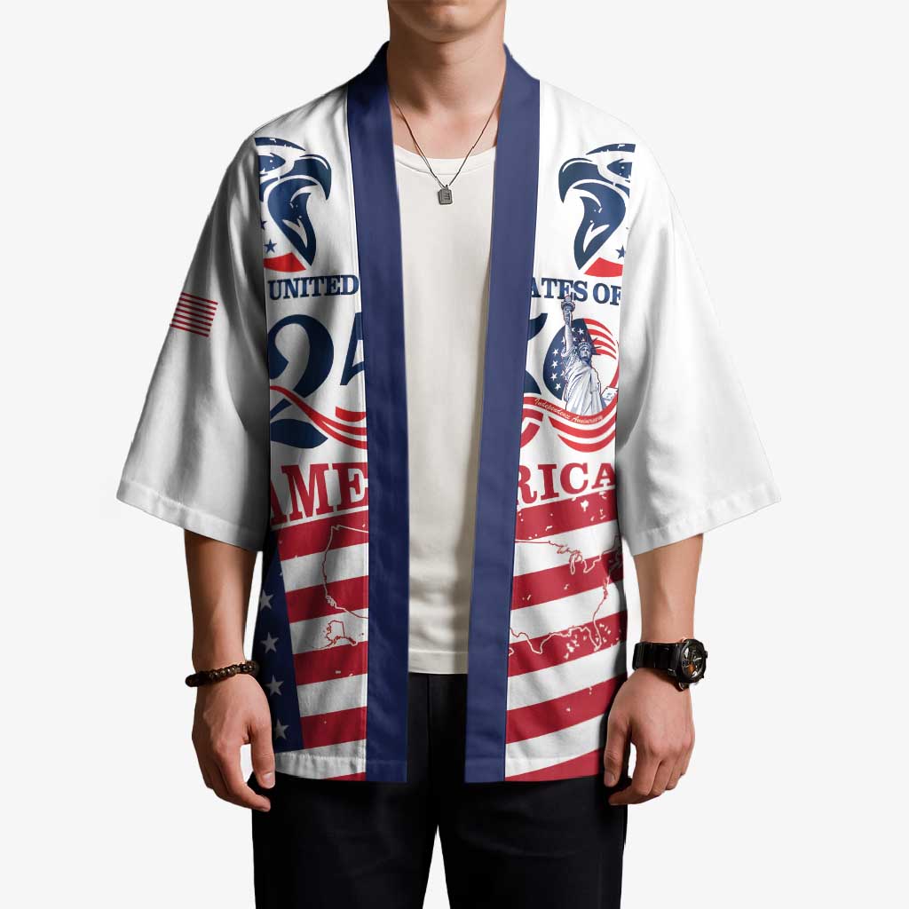 Personalized United States 250th Anniversary Kimono USA 4th Of July Proud - Wonder Print Shop
