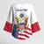 Personalized United States 250th Anniversary Kimono Sleeve Blouse USA 4th Of July Proud - Wonder Print Shop