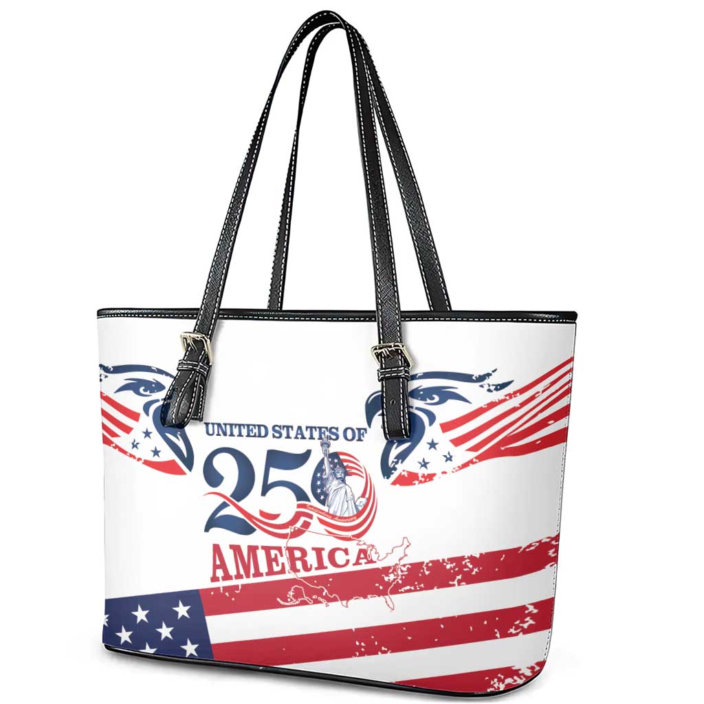 United States 250th Anniversary Leather Tote Bag USA 4th Of July Proud - Wonder Print Shop