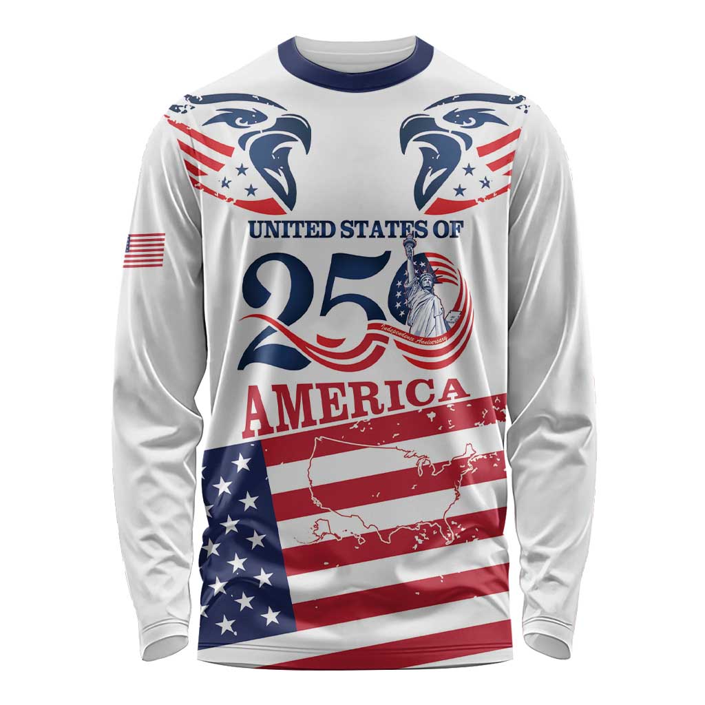 Personalized United States 250th Anniversary Long Sleeve Shirt USA 4th Of July Proud - Wonder Print Shop