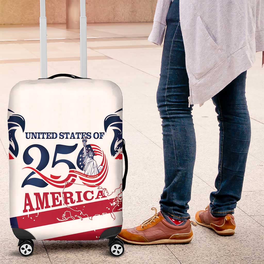 United States 250th Anniversary Luggage Cover USA 4th Of July Proud - Wonder Print Shop