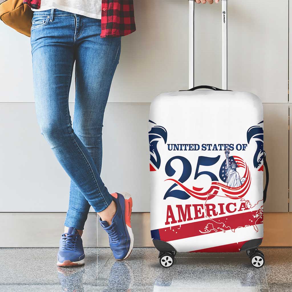 United States 250th Anniversary Luggage Cover USA 4th Of July Proud - Wonder Print Shop