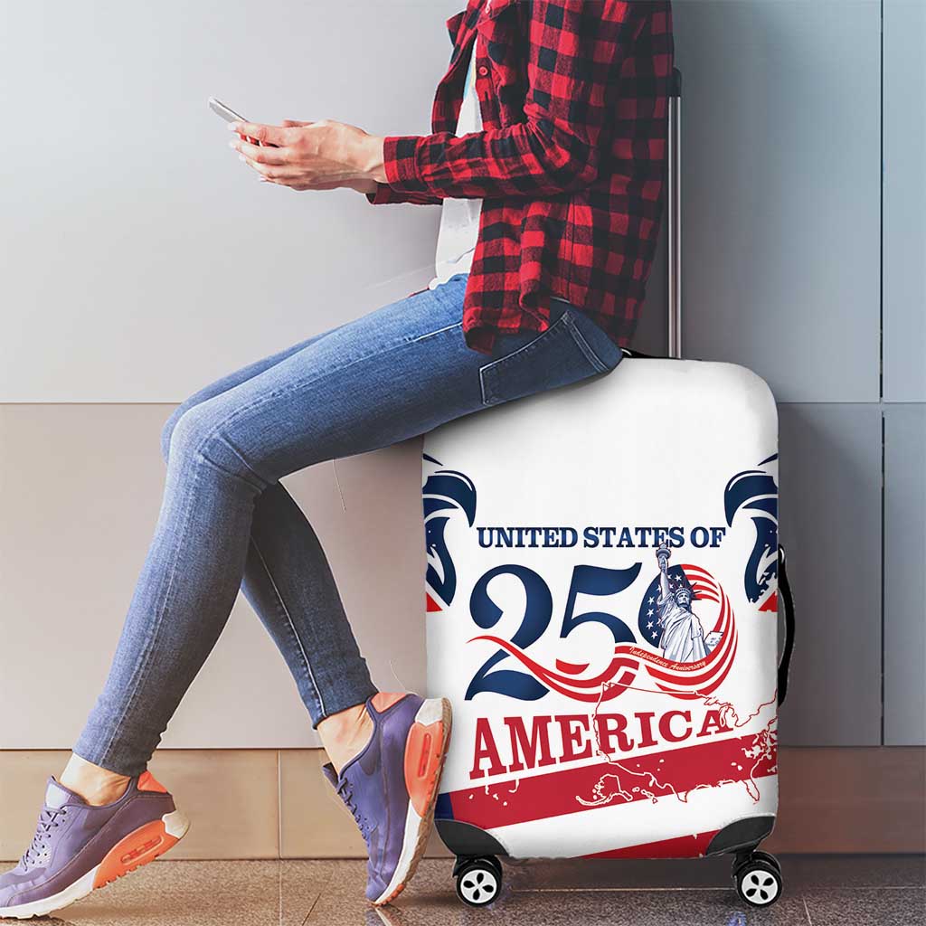 United States 250th Anniversary Luggage Cover USA 4th Of July Proud - Wonder Print Shop