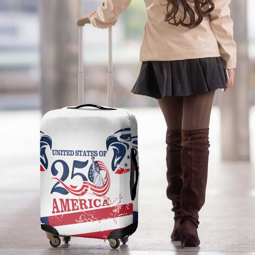 United States 250th Anniversary Luggage Cover USA 4th Of July Proud - Wonder Print Shop