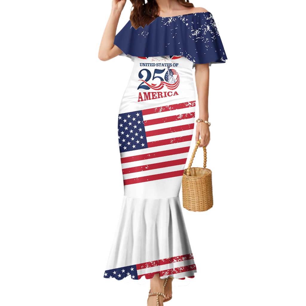 Personalized United States 250th Anniversary Mermaid Dress USA 4th Of July Proud - Wonder Print Shop