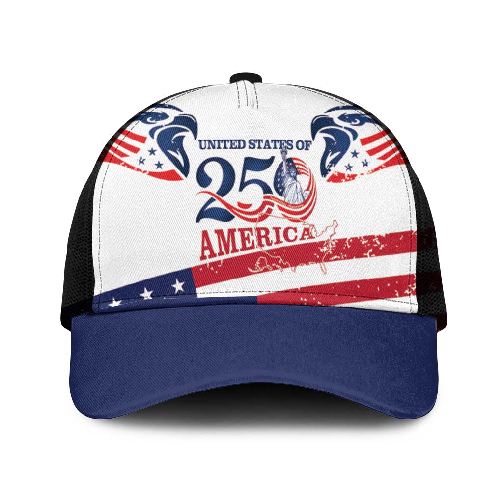 United States 250th Anniversary Mesh Trucker Cap USA 4th Of July Proud - Wonder Print Shop