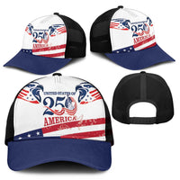 United States 250th Anniversary Mesh Trucker Cap USA 4th Of July Proud - Wonder Print Shop