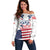 Personalized United States 250th Anniversary Off Shoulder Sweater USA 4th Of July Proud - Wonder Print Shop