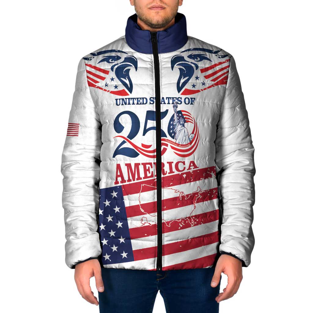 Personalized United States 250th Anniversary Padded Jacket USA 4th Of July Proud - Wonder Print Shop
